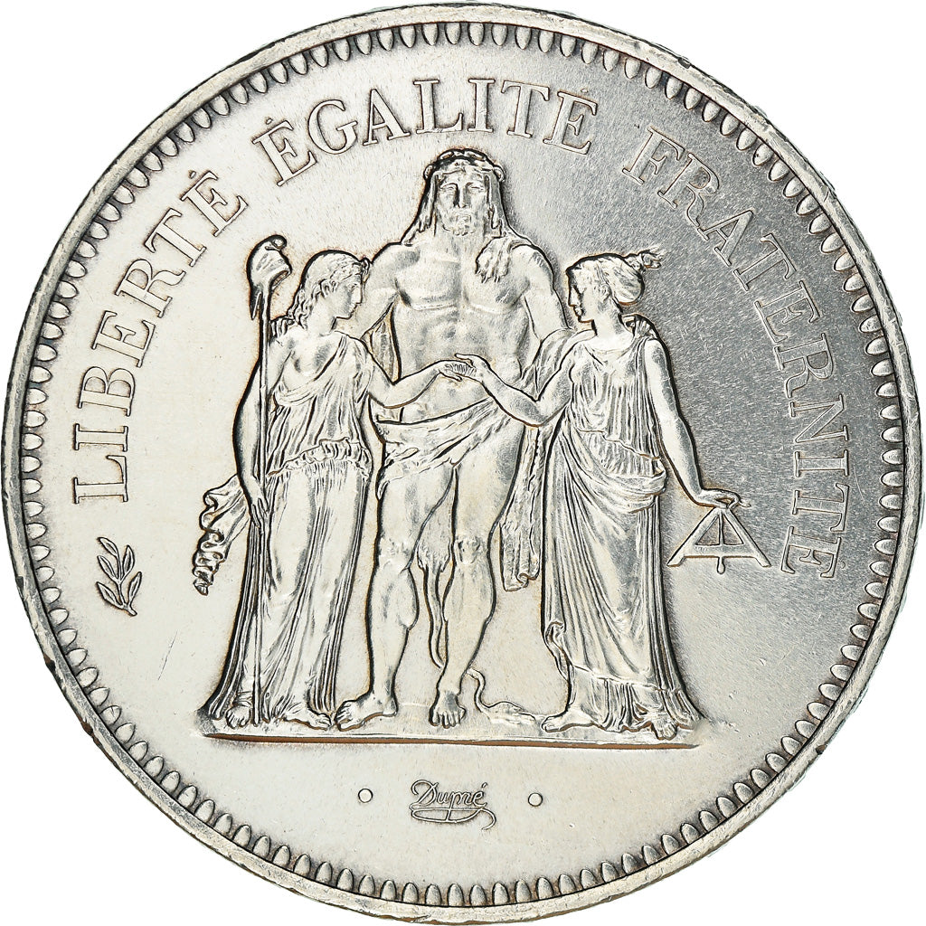 Coin, France, Hercule, 50 Francs, 1977, Paris, AU(55-58), Silver, KM:941.1