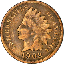 Coin, United States, Indian Head Cent, Cent, 1902, U.S. Mint, Philadelphia