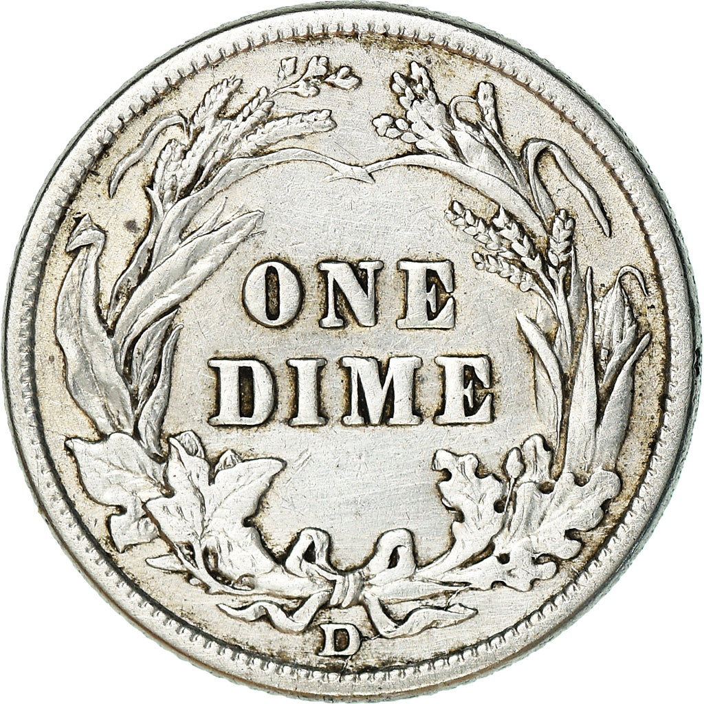 Moneta, Stati Uniti, Barber Dime, Dime, 1914, U.S. Mint, Denver, BB, Argento