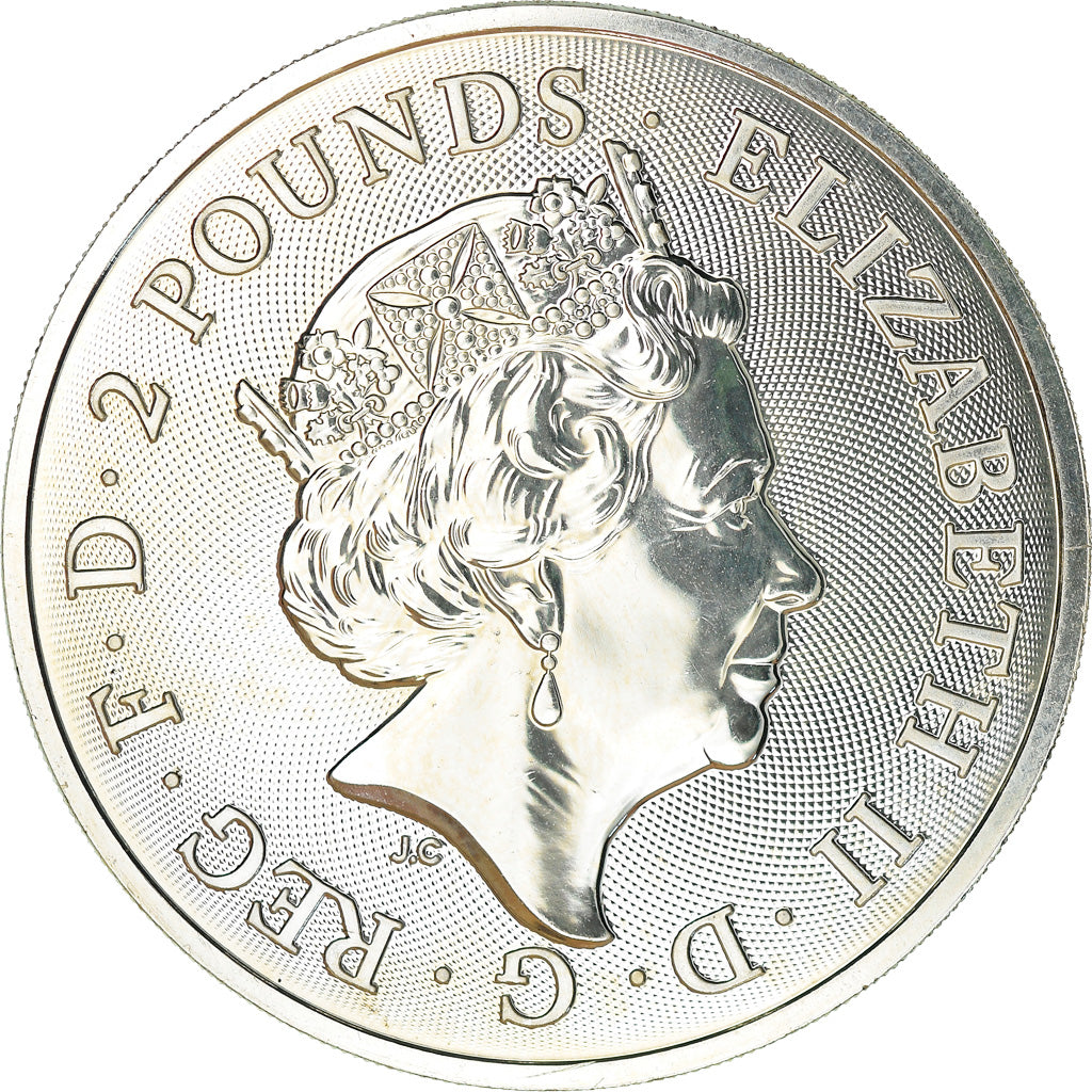 Monnaie, Grande-Bretagne, Elizabeth II, Royal Arms, 2 Pounds, 2019, British