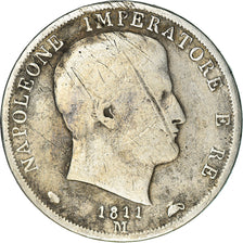 Moneta, STATI ITALIANI, KINGDOM OF NAPOLEON, Napoleon I, 2 Lire, 1811, Milan