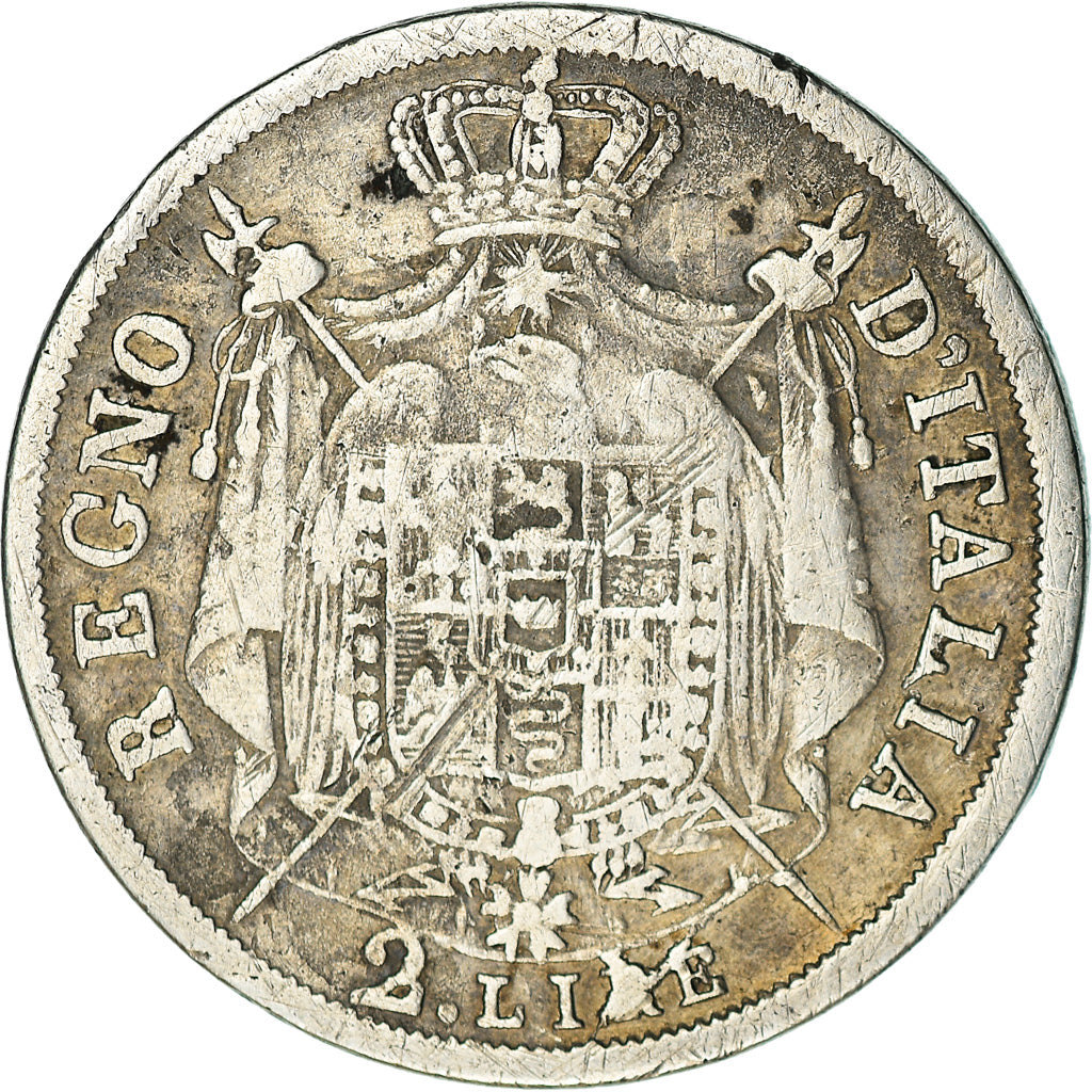 Moneta, STATI ITALIANI, KINGDOM OF NAPOLEON, Napoleon I, 2 Lire, 1811, Milan