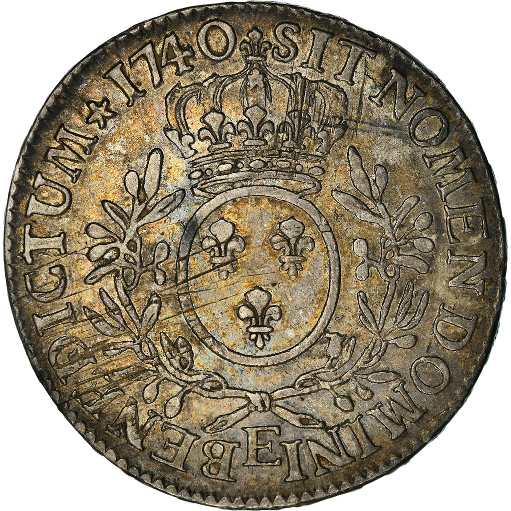 Coin, France, Louis XV, Écu aux branches d'olivier, Ecu, 1740, Tours