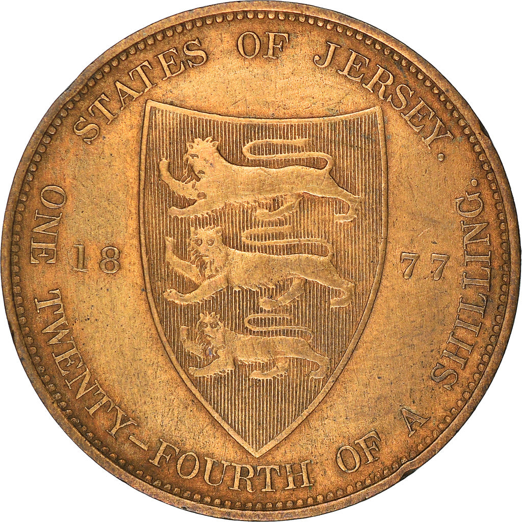 Monnaie, Jersey, Victoria, 1/24 Shilling, 1877, British Royal Mint, TTB+