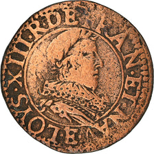 Munten, Frankrijk, Louis XIII, Double tournois, buste juvénile au col fraisé