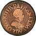Moneta, Francia, Louis XIII, Double Tournois, 1618, Lyon, « petite effigie »