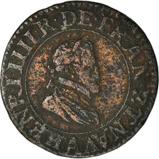 Coin, France, Henri IV, Double Tournois, 1604, Paris, Moulin des Étuves