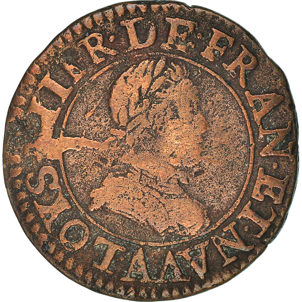 Münze, Frankreich, Louis XIII, Double Tournois, 1615, Paris, Moulin du Louvre