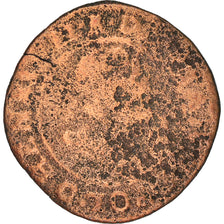 Moneta, Francja, Henry III, Double Tournois, 1588, Saint-Lô, F(12-15), Miedź