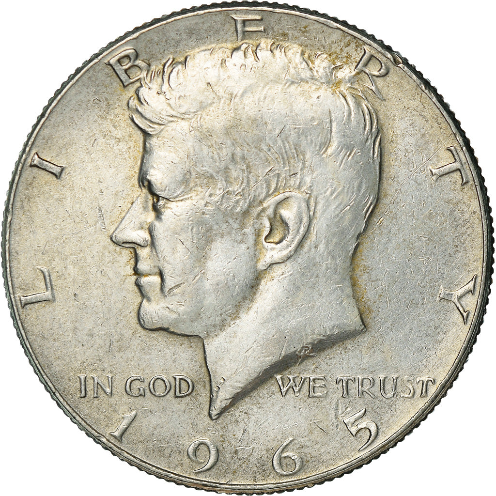 Monnaie, États-Unis, Kennedy, Half Dollar, 1965, Philadelphie, TB+, Argent