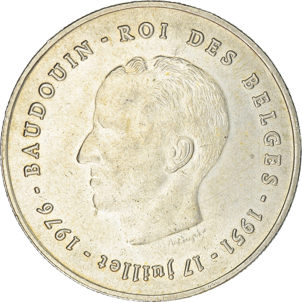 Coin, Belgium, Baudouin I, 250 Francs, 250 Frank, 1976, EF(40-45), Silver