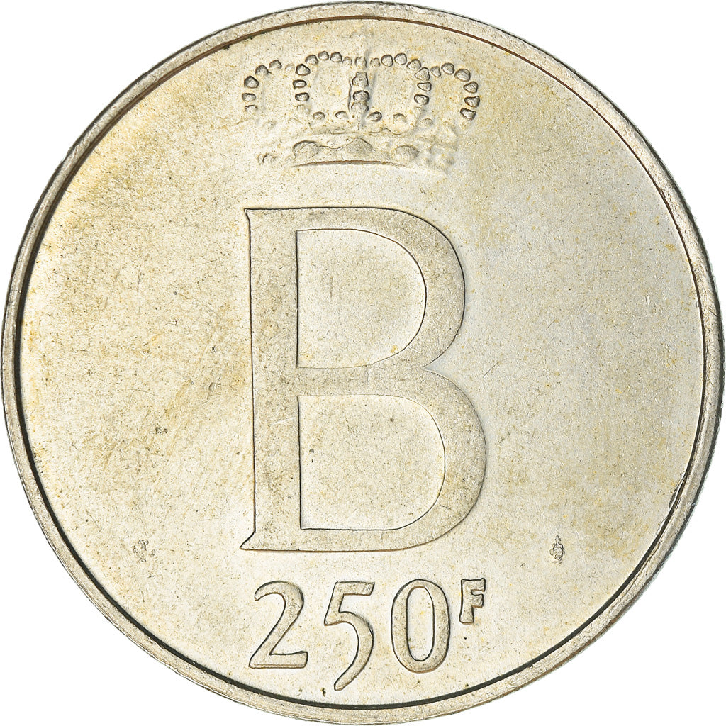 Coin, Belgium, Baudouin I, 250 Francs, 250 Frank, 1976, EF(40-45), Silver