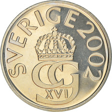 Münze, Schweden, Carl XVI Gustaf, 5 Kronor, 2002, Proof, UNZ, Copper-Nickel