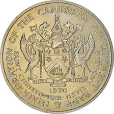 Moeda, SÃO CRISTÓVÃO E NEVES, 4 Dollars, 1970, AU(55-58), Cobre-níquel, KM:1