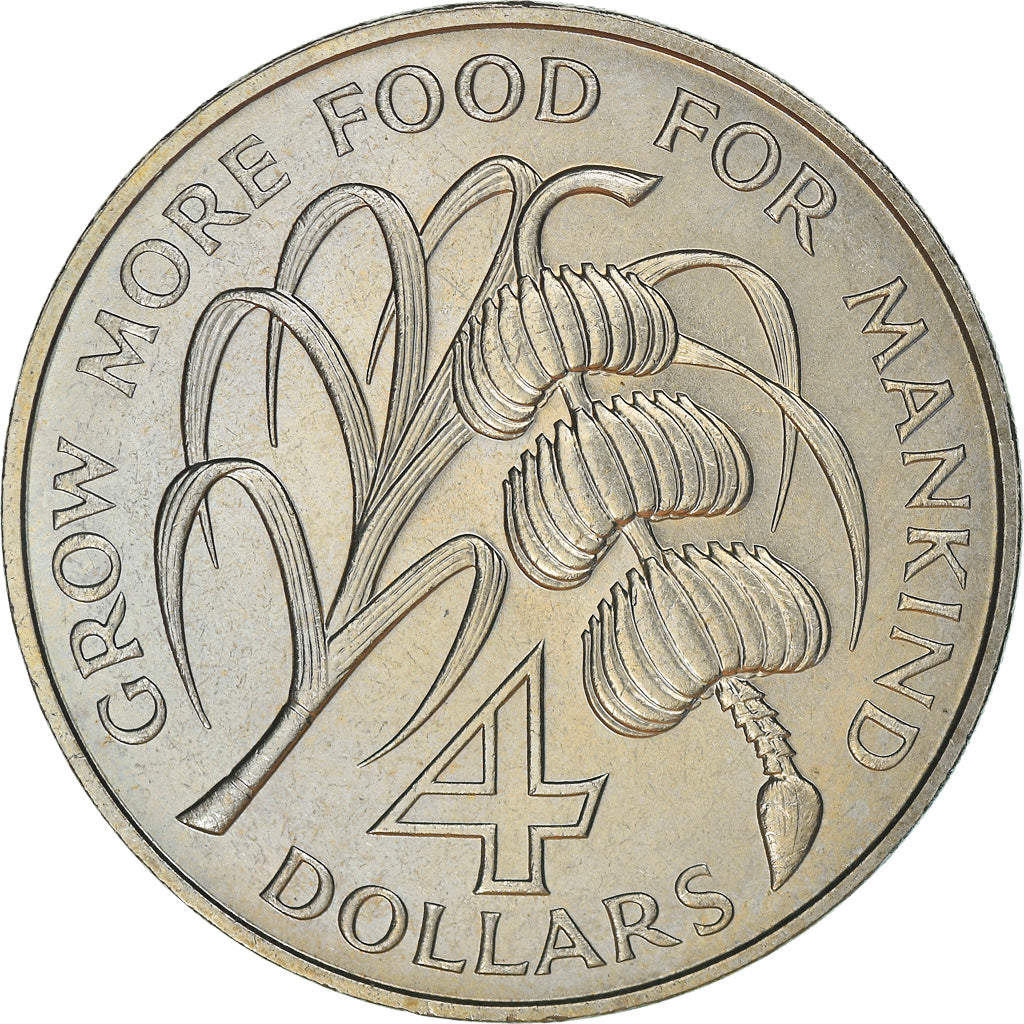 Coin, East Caribbean States, Montserrat, 4 Dollars, 1970, AU(55-58)