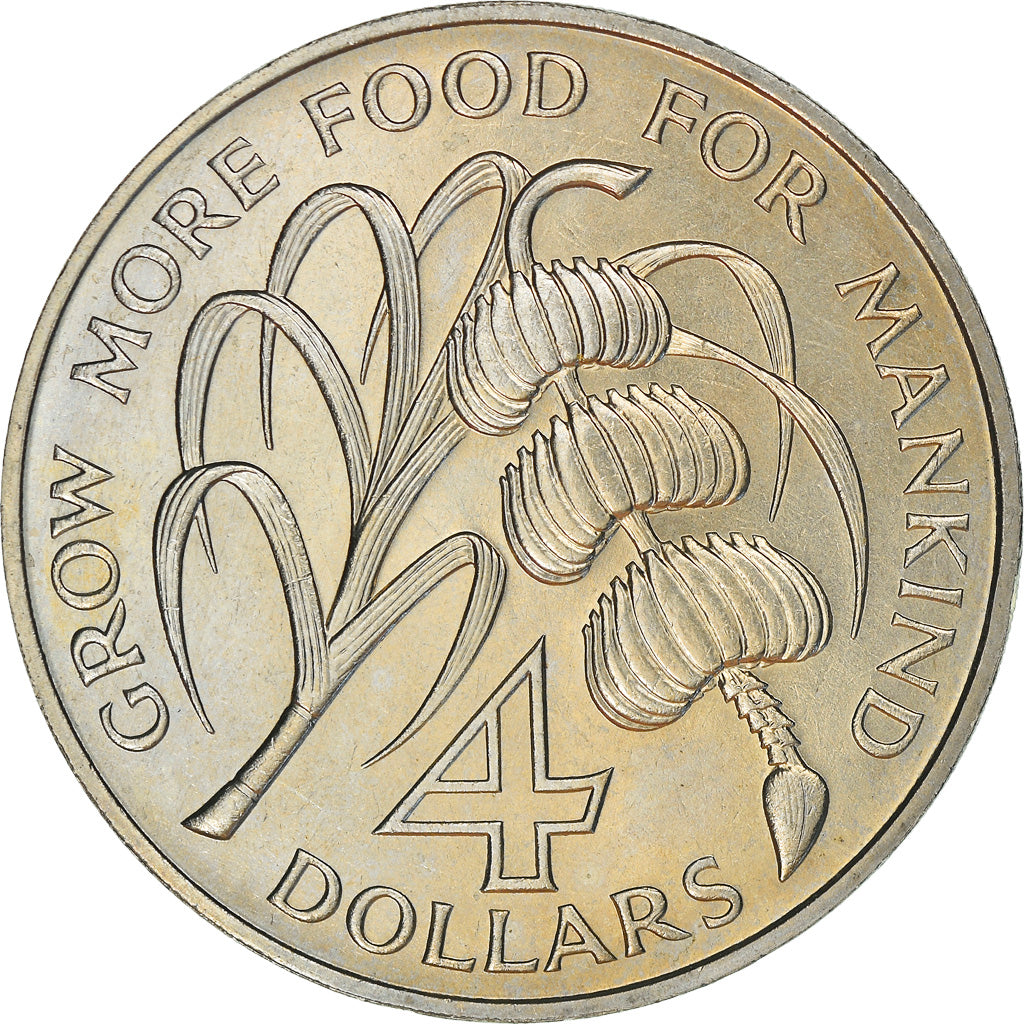 Coin, ANTIGUA, 4 Dollars, 1970, AU(55-58), Copper-nickel, KM:1
