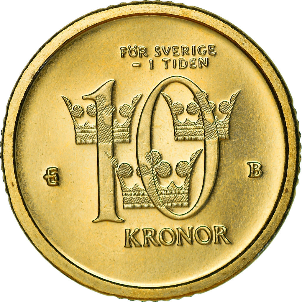 Coin, Sweden, Carl XVI Gustaf, 10 Kronor, 2002, Eskilstuna, MS(65-70)