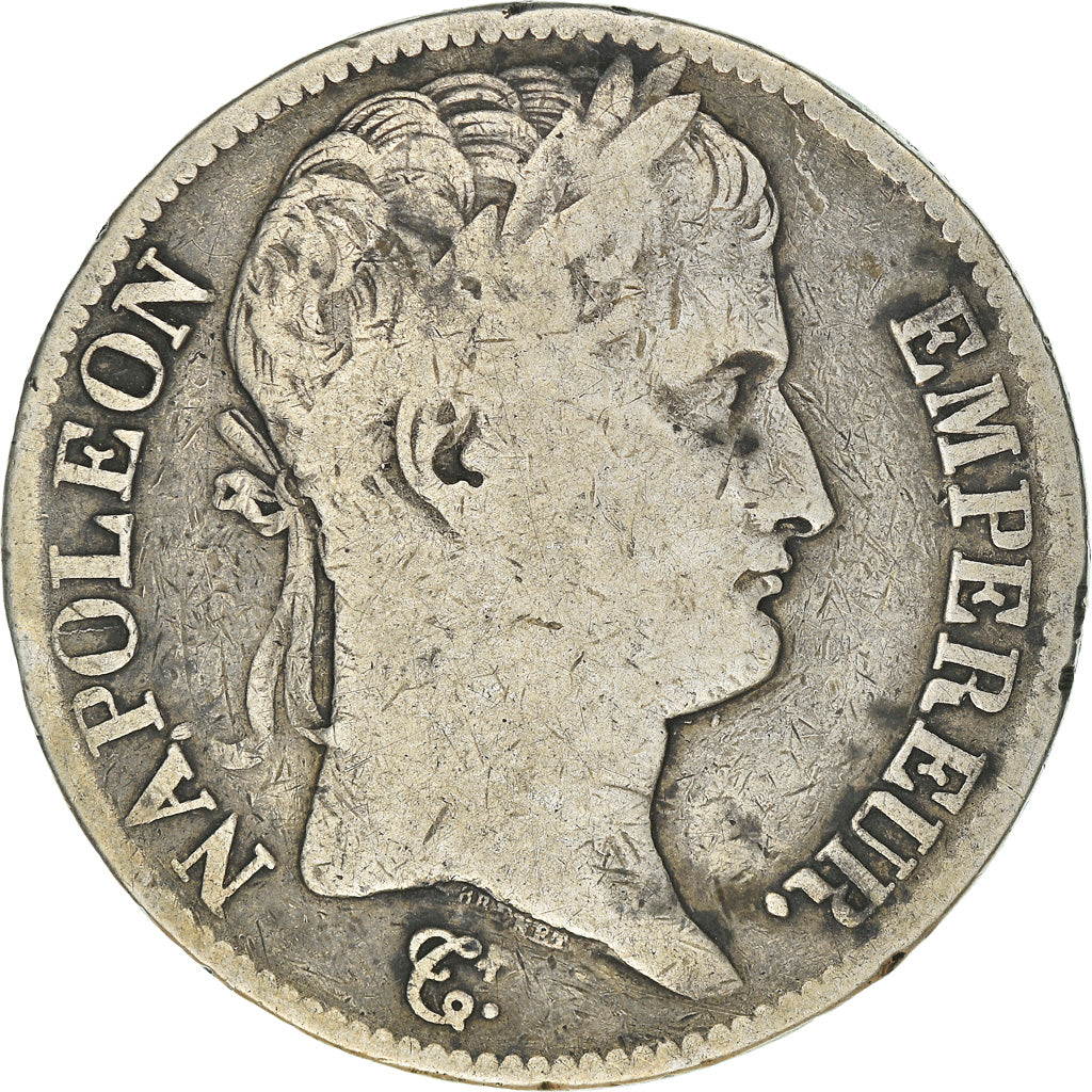 Moeda, França, Napoléon I, 5 Francs, 1811, Paris, F(12-15), Prata, KM:694.1