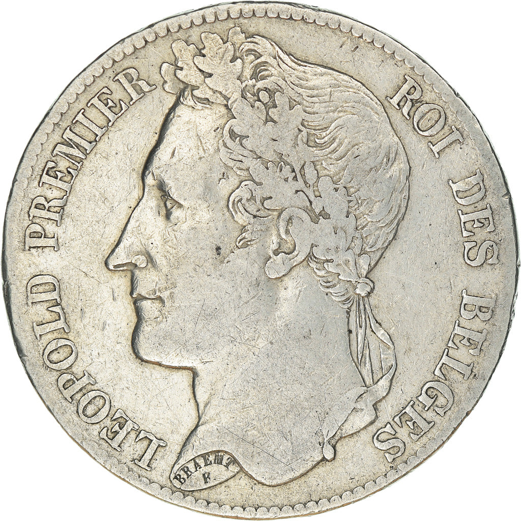 Münze, Belgien, Leopold I, 5 Francs, 5 Frank, 1833, S, Silber, KM:3.1