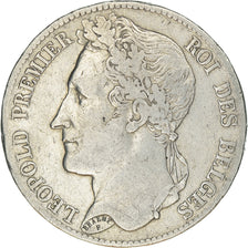 Munten, België, Leopold I, 5 Francs, 5 Frank, 1833, FR, Zilver, KM:3.1