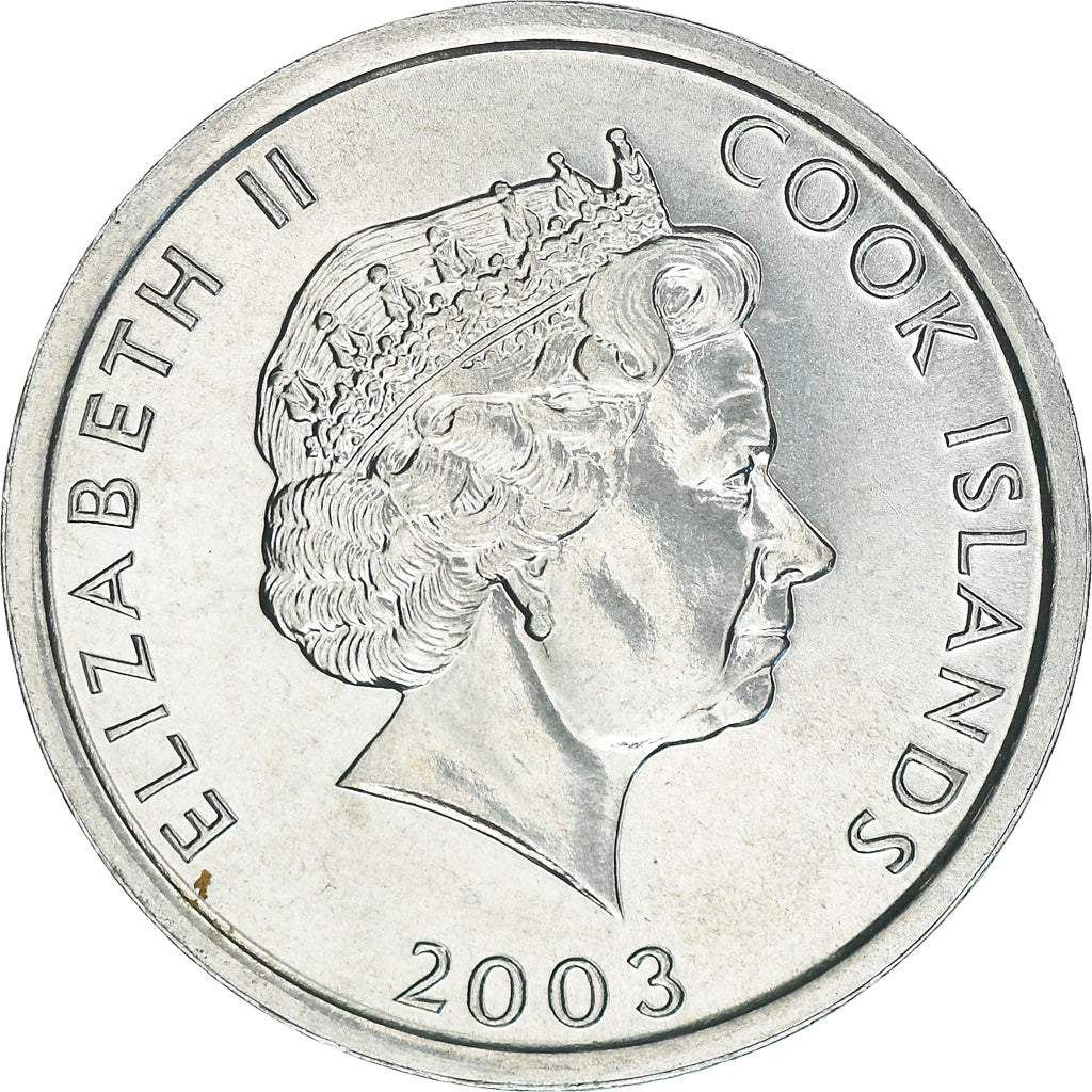 Coin, Cook Islands, Elizabeth II, Cent, 2003, Franklin Mint, MS(63), Aluminum