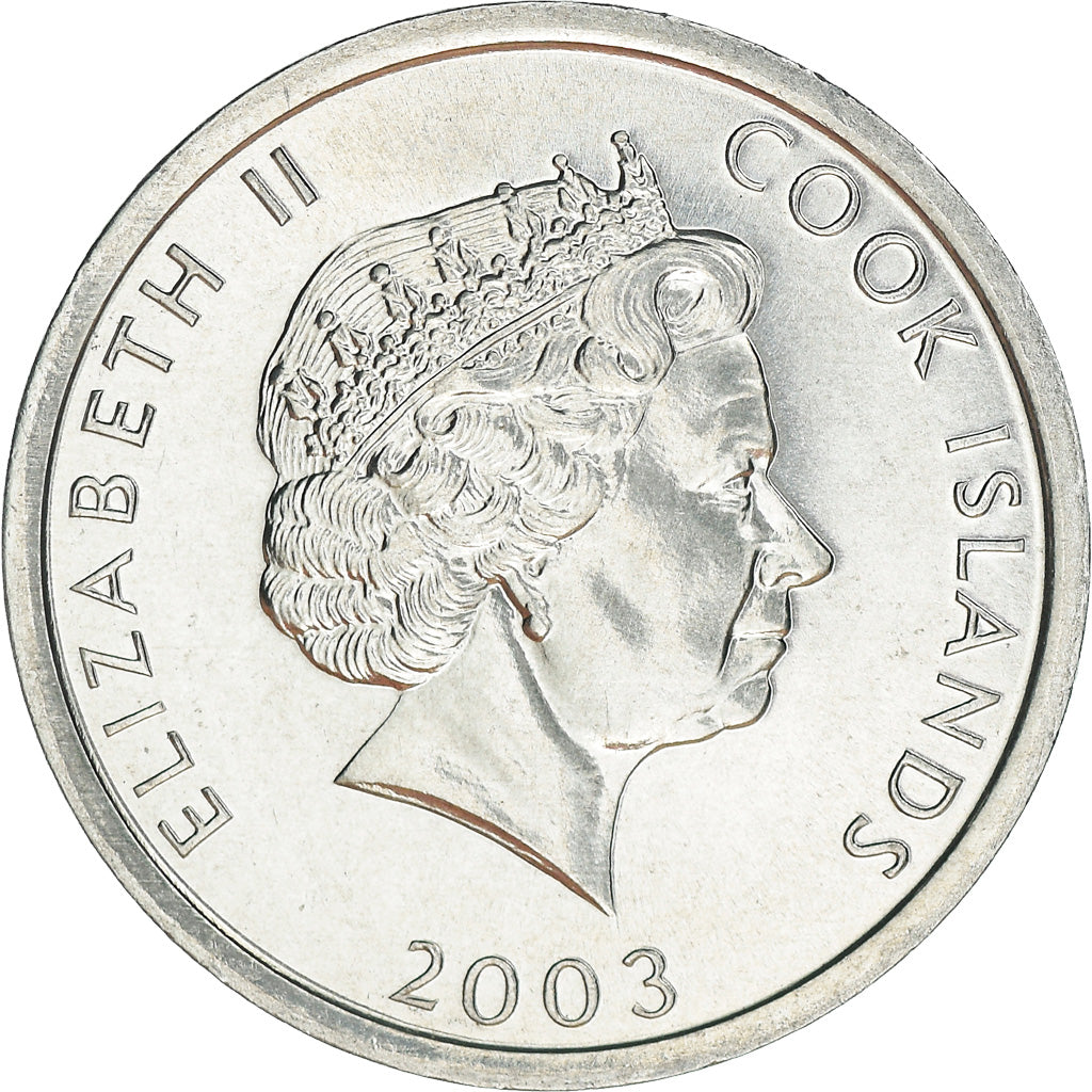 Coin, Cook Islands, Elizabeth II, Cent, 2003, Franklin Mint, MS(63), Aluminum