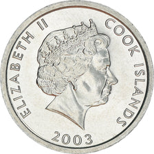 Coin, Cook Islands, Elizabeth II, Cent, 2003, Franklin Mint, MS(63), Aluminum