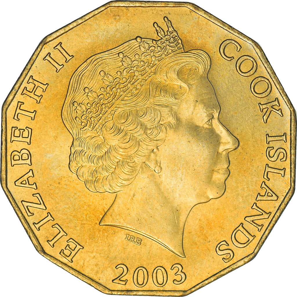 Coin, Cook Islands, Elizabeth II, 5 Dollars, 2003, Franklin Mint, AU(55-58)