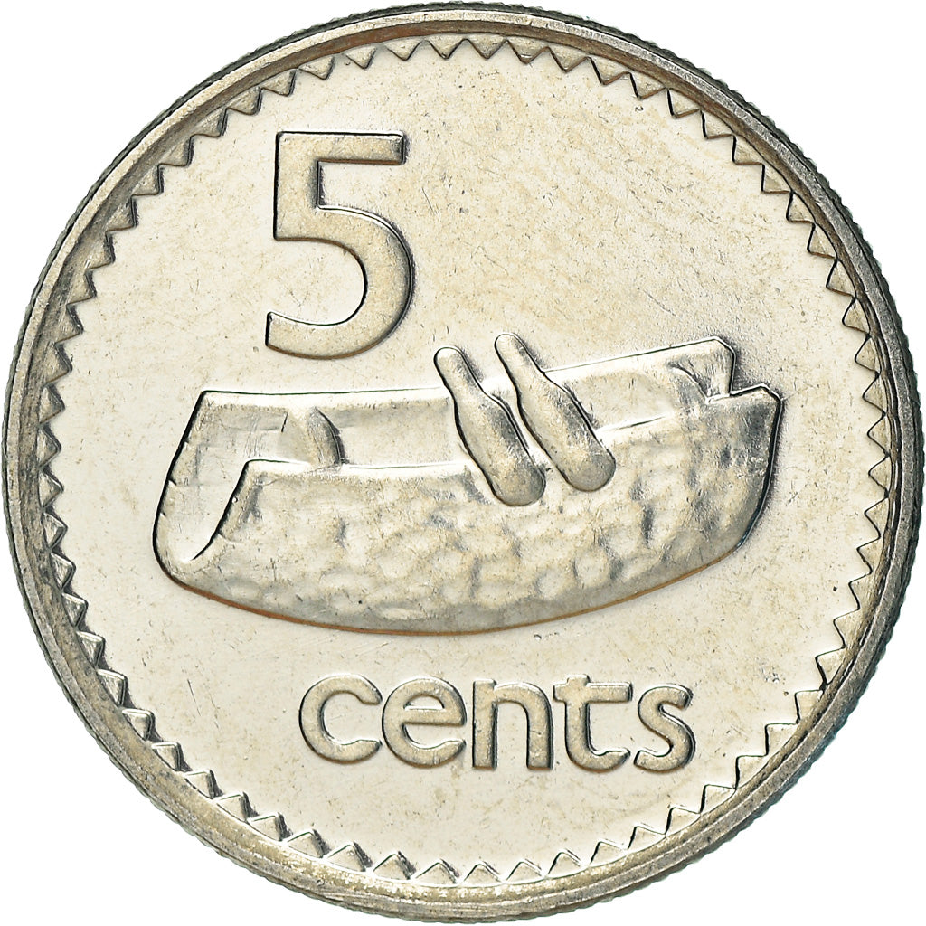 Coin, Fiji, Elizabeth II, 5 Cents, 1998, British Royal Mint, MS(63)