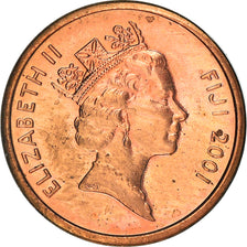 Coin, Fiji, Elizabeth II, Cent, 2001, British Royal Mint, AU(55-58), Zinc