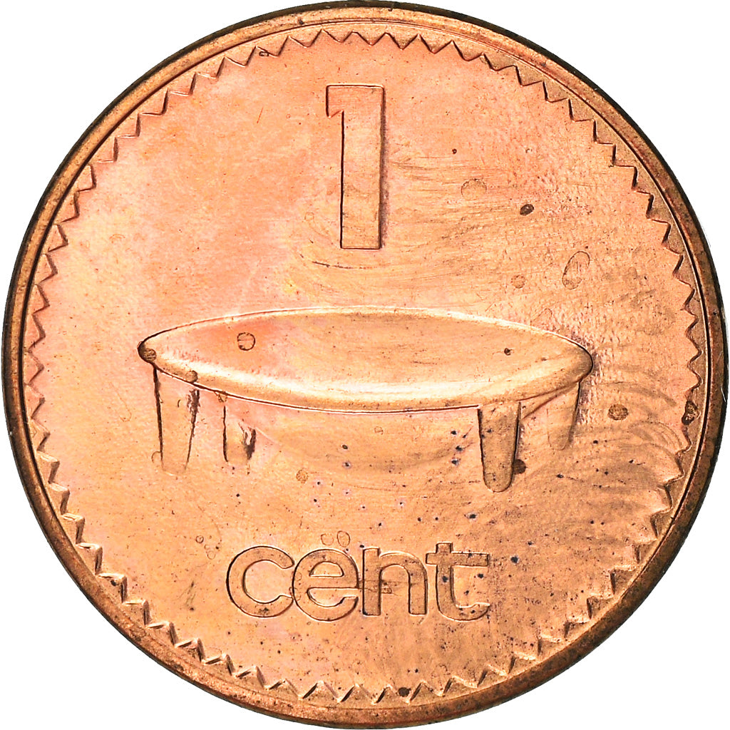 Coin, Fiji, Elizabeth II, Cent, 2001, British Royal Mint, AU(55-58), Zinc