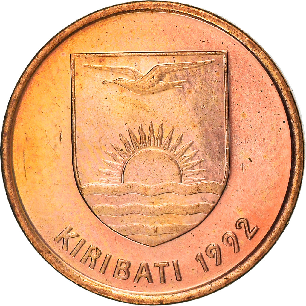 Coin, Kiribati, Cent, 1992, British Royal Mint, MS(63), Copper Plated Steel