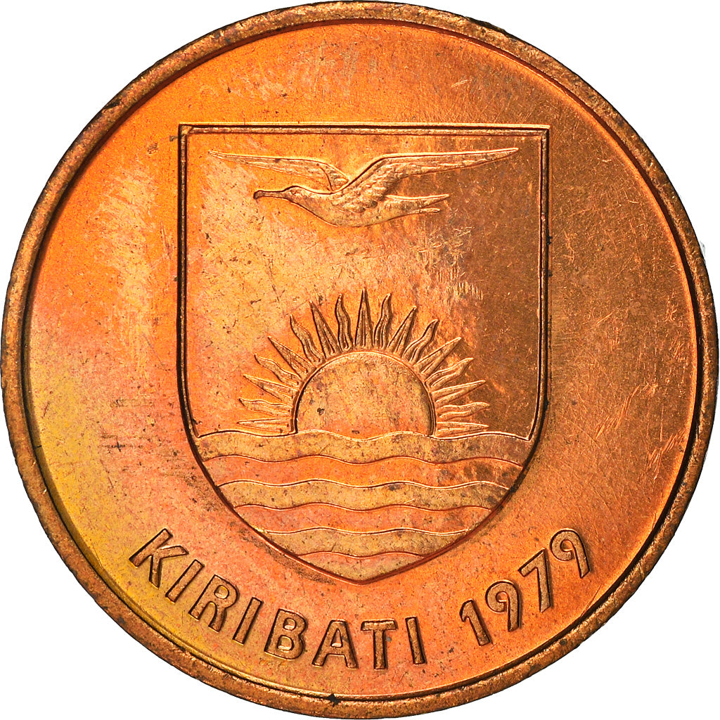Coin, Kiribati, 2 Cents, 1979, British Royal Mint, EF(40-45), Bronze, KM:2