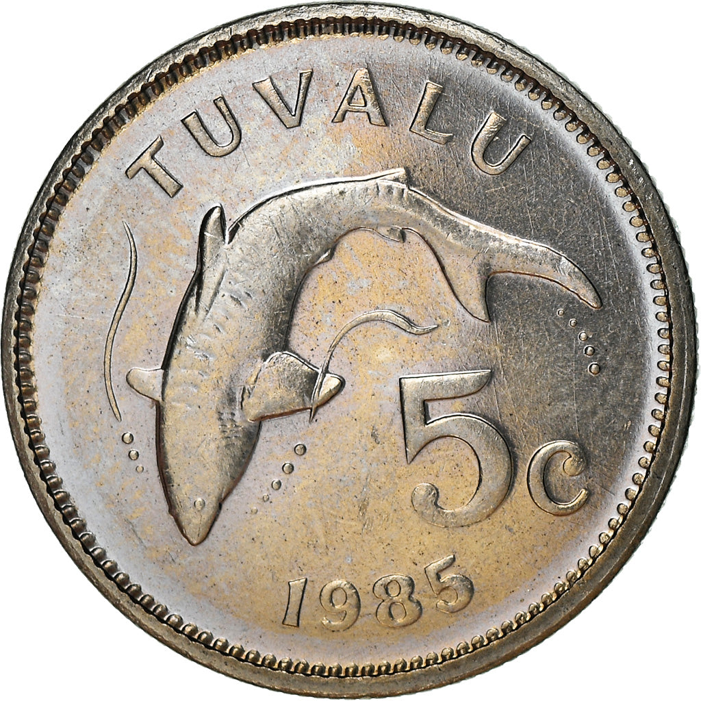 Coin, Tuvalu, Elizabeth II, 5 Cents, 1985, British Royal Mint, MS(63)