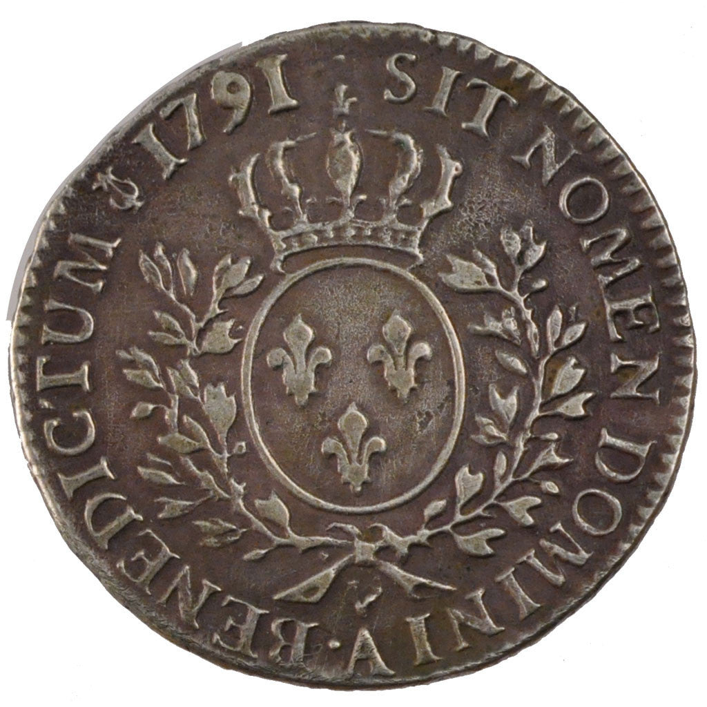 Coin, France, Louis XVI, 1/2 Écu, 1/2 ECU, 44 Sols, 1791, Paris, EF(40-45)