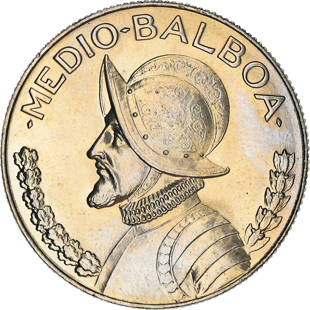 Coin, Panama, 1/2 Balboa, 1996, AU(55-58), Copper-Nickel Clad Copper, KM:129