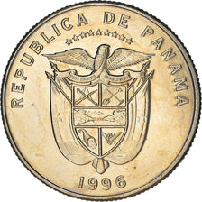 Moeda, Panamá, 1/4 Balboa, 1996, MS(63), Cobre-níquel, KM:128