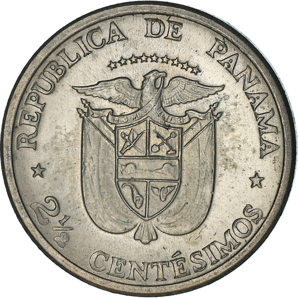 Coin, Panama, 2-1/2 Centesimos, 1973, MS(63), Copper-nickel, KM:32