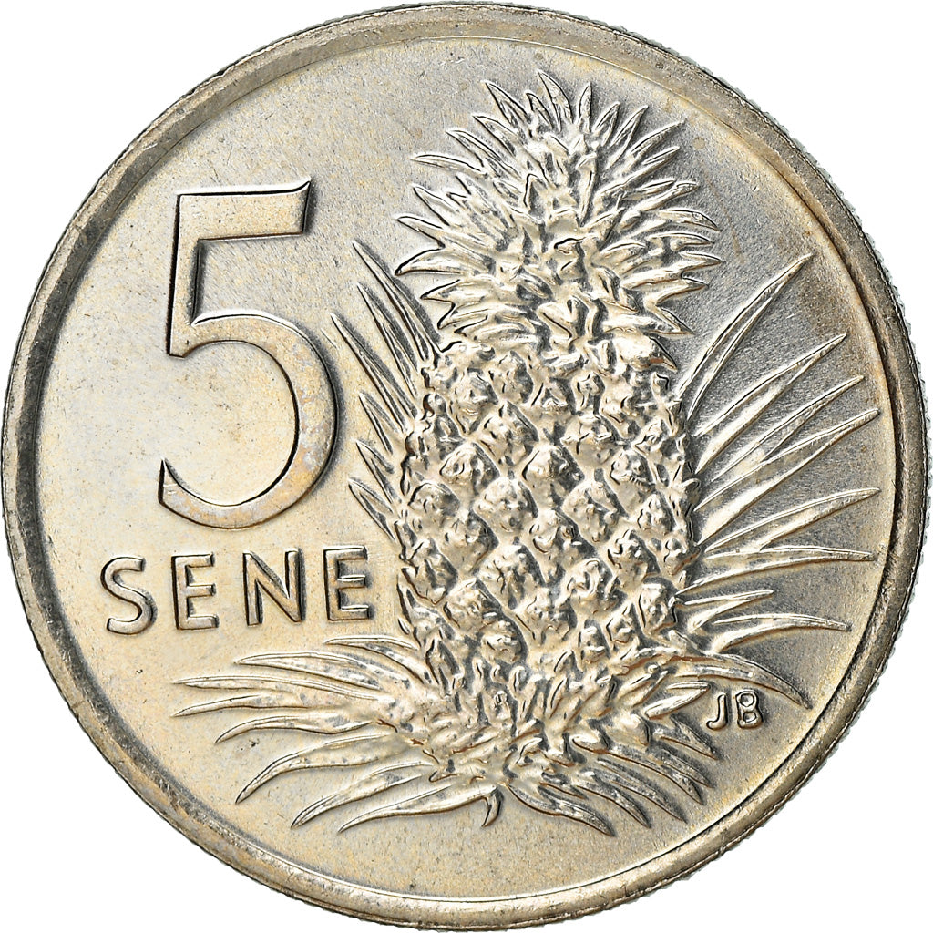 Coin, Samoa, Malietoa Tanumafili II, 5 Sene, 2000, MS(63), Copper-nickel, KM:14