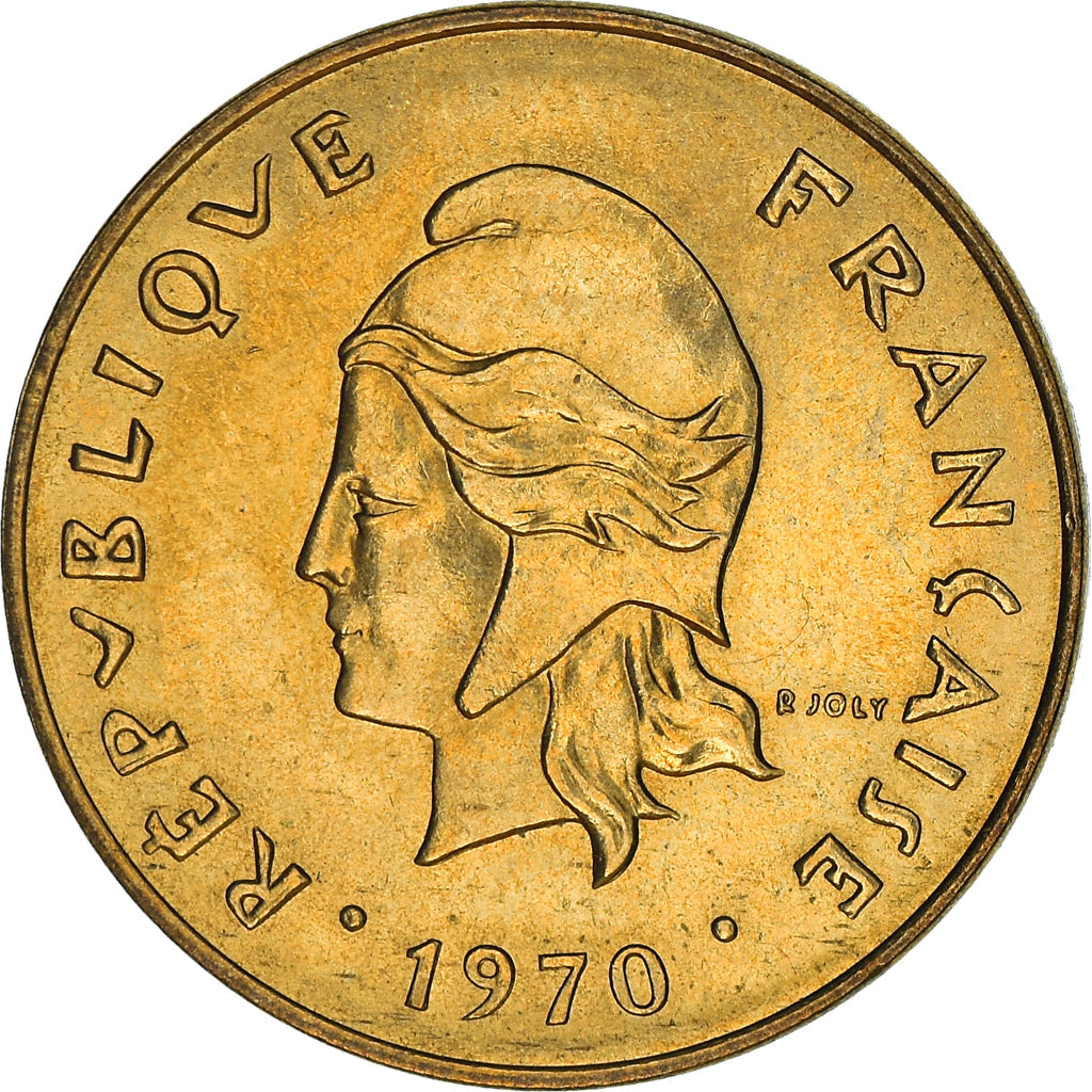 Coin, New Hebrides, 5 Francs, 1970, Paris, MS(63), Nickel-brass, KM:6.1