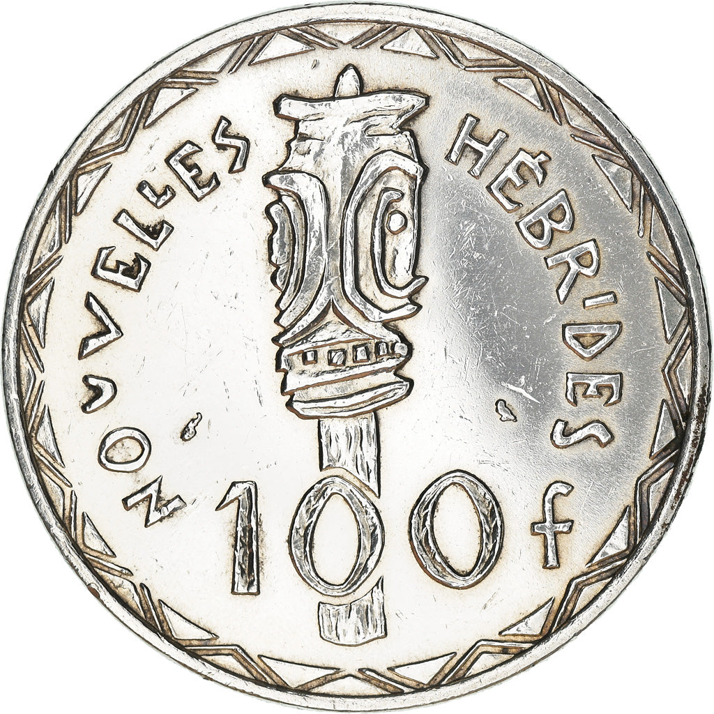 Coin, New Hebrides, 100 Francs, 1966, Paris, AU(55-58), Silver, KM:1