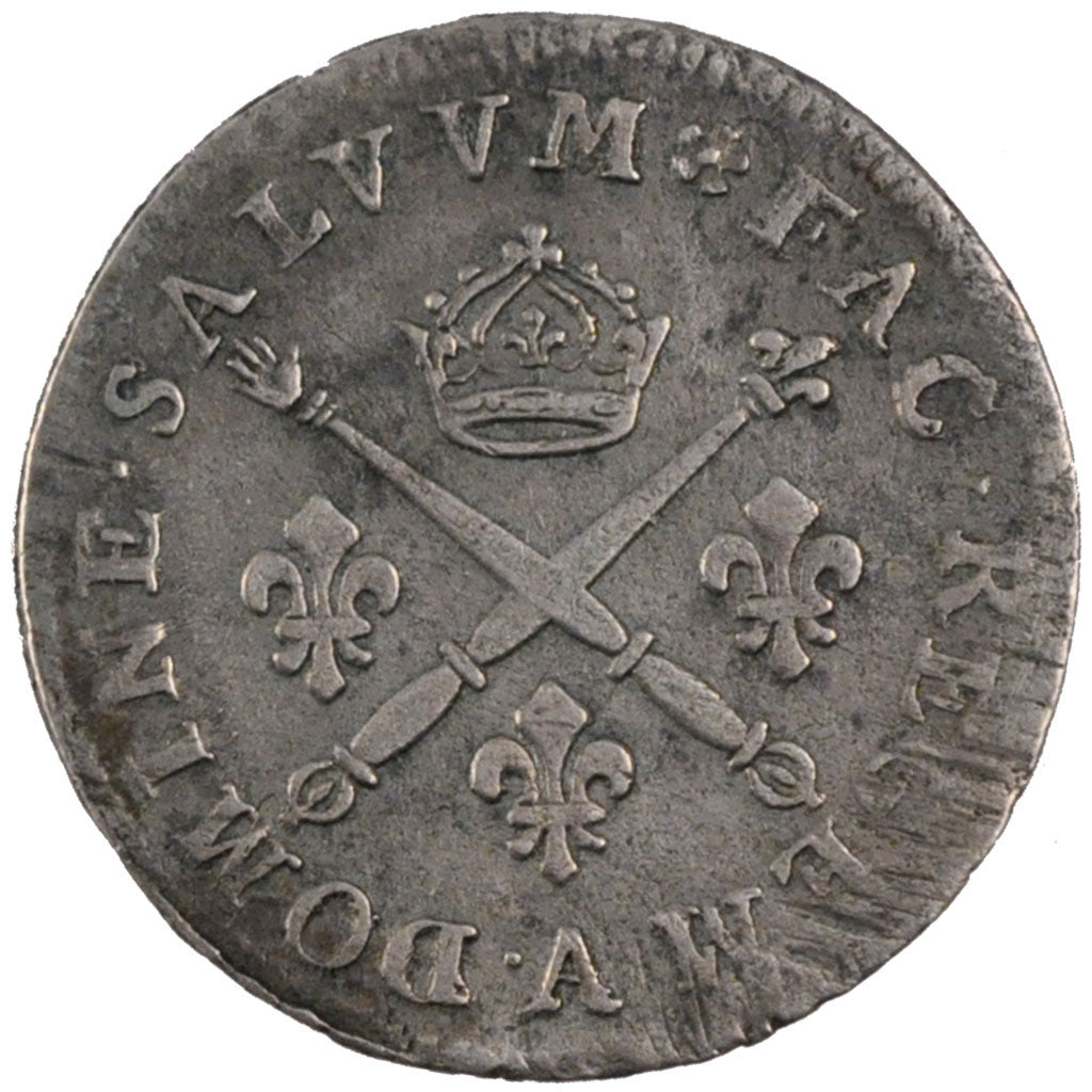 FRANCE, 10 Sols aux insignes, 10 Sols-1/8 Ecu, 1704, Paris, KM #349.1,...
