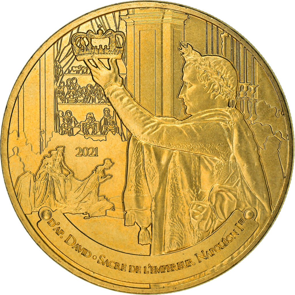France, 1/4 Euro, LE SACRE DE NAPOLÉON, History, 2021, MS(63), Cupro-nickel