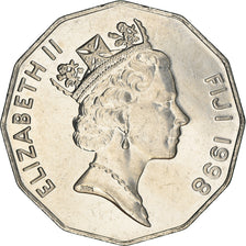 Monnaie, Fiji, Elizabeth II, 50 Cents, 1998, Royal Canadian Mint, SUP, Copper
