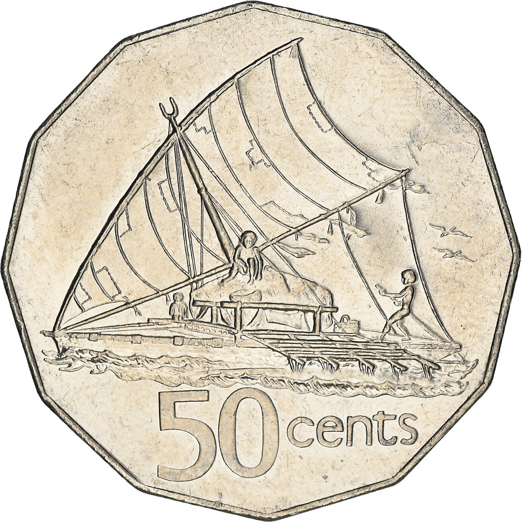 Monnaie, Fiji, Elizabeth II, 50 Cents, 1998, Royal Canadian Mint, SUP, Copper