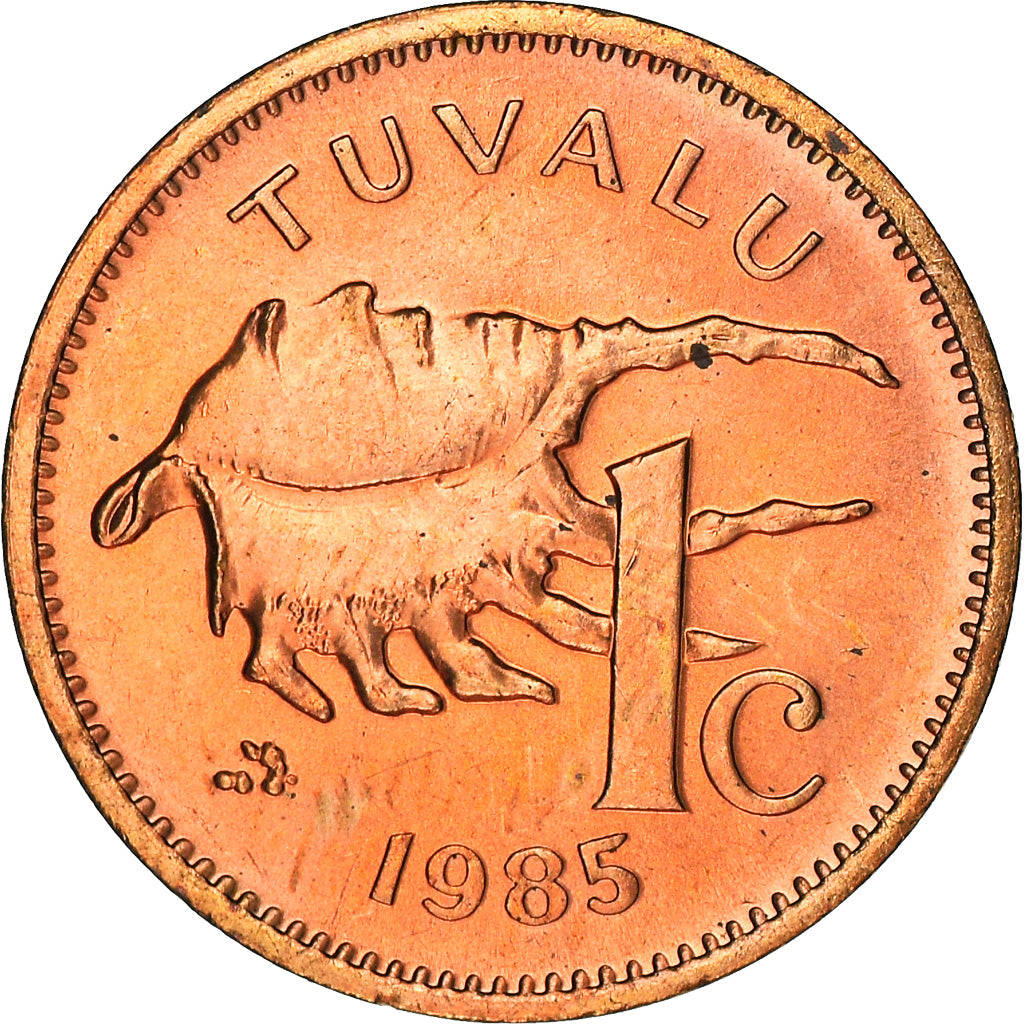 Coin, Tuvalu, Elizabeth II, Cent, 1985, British Royal Mint, MS(63), Bronze, KM:1