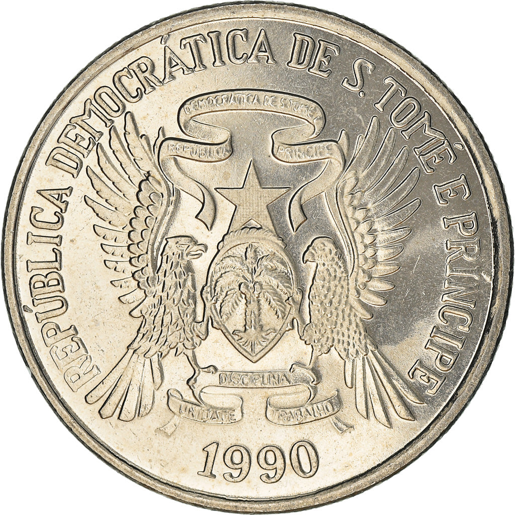 Coin, Saint Thomas and Prince, 10 Dobras, 1977, MS(63), Copper-nickel, KM:29a