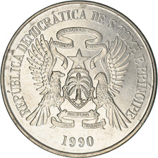 Coin, Saint Thomas and Prince, 50 Dobras, 1990, MS(63), Copper-Nickel Clad