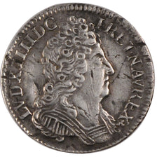 FRANCE, 1/10 Écu aux 3 couronnes, 1/10 ECU, 1712, Paris, KM #379.1, EF(40-45), .