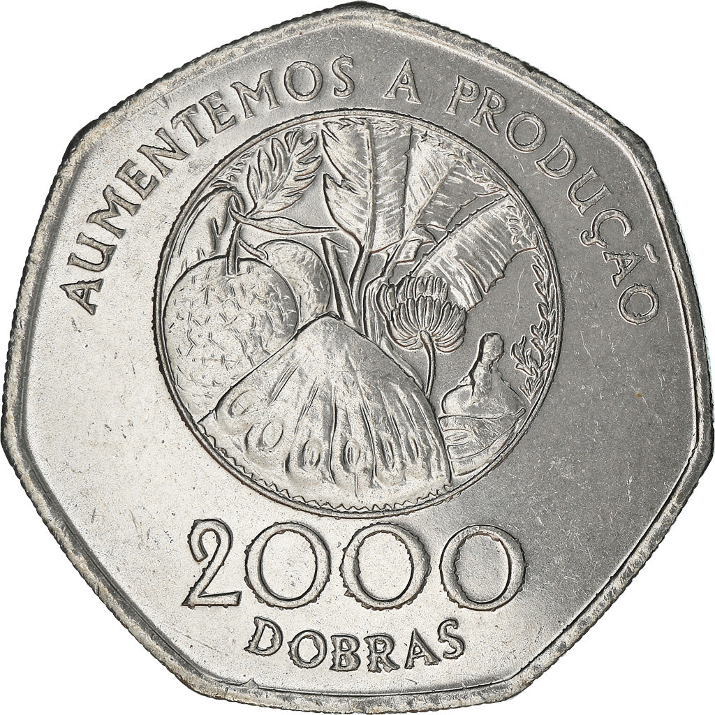 Moneda, Santo Tomé y Príncipe, 2000 Dobras, 1997, SC, Cromo - acero, KM:91